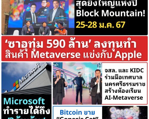 ข่าวประจำสัปดาห์ 22-28 Jan 2024 ของโลก web3 และ wetaverse